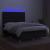 Pat cu arcuri, saltea și LED, negru, 140x190 cm, textil GartenMobel Dekor