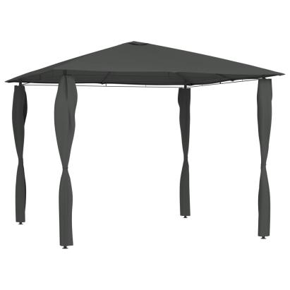 Pavilion cu huse pentru stâlpi, antracit, 3x3x2,6 m, 160 g/m² GartenMobel Dekor