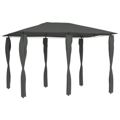 Pavilion cu huse pentru stâlpi, antracit, 3x4x2,6 m, 160 g/m² GartenMobel Dekor