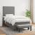 Pat box spring cu saltea, gri închis, 90x200 cm, textil GartenMobel Dekor