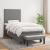 Pat box spring cu saltea, gri închis, 100x200 cm, textil GartenMobel Dekor