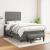 Pat box spring cu saltea, gri închis, 120x200 cm, textil GartenMobel Dekor