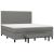 Pat box spring cu saltea, gri închis, 180x200 cm, textil GartenMobel Dekor