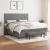 Pat box spring cu saltea, gri închis, 180x200 cm, textil GartenMobel Dekor