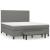 Pat box spring cu saltea, gri închis, 180x200 cm, textil GartenMobel Dekor