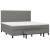 Pat box spring cu saltea, gri închis, 200x200 cm, textil GartenMobel Dekor