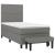 Pat box spring cu saltea, gri închis, 80x200 cm, textil GartenMobel Dekor