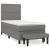 Pat box spring cu saltea, gri închis, 80x200 cm, textil GartenMobel Dekor