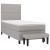 Pat box spring cu saltea, gri deschis, 100x200 cm, textil GartenMobel Dekor