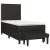 Pat box spring cu saltea, negru, 100x200 cm, textil GartenMobel Dekor