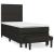 Pat box spring cu saltea, negru, 100x200 cm, textil GartenMobel Dekor