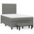 Pat box spring cu saltea, gri închis, 120x200 cm, textil GartenMobel Dekor