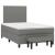 Pat box spring cu saltea, gri închis, 120x200 cm, textil GartenMobel Dekor