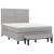 Pat box spring cu saltea, gri deschis, 140x190 cm, textil GartenMobel Dekor