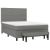 Pat box spring cu saltea, gri închis, 140x200 cm, textil GartenMobel Dekor