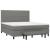 Pat box spring cu saltea, gri închis, 180x200 cm, textil GartenMobel Dekor