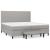 Pat box spring cu saltea, gri deschis, 200x200 cm, textil GartenMobel Dekor