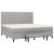 Pat box spring cu saltea, gri deschis, 200x200 cm, textil GartenMobel Dekor