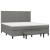 Pat box spring cu saltea, gri închis, 200x200 cm, textil GartenMobel Dekor