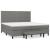 Pat box spring cu saltea, gri închis, 200x200 cm, textil GartenMobel Dekor