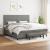 Pat box spring cu saltea, gri închis, 200x200 cm, textil GartenMobel Dekor