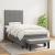 Pat box spring cu saltea, gri închis, 80x200 cm, textil GartenMobel Dekor