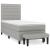 Pat box spring cu saltea, gri deschis, 90x190 cm, textil GartenMobel Dekor