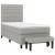 Pat box spring cu saltea, gri deschis, 90x190 cm, textil GartenMobel Dekor
