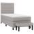 Pat box spring cu saltea, gri deschis, 90x200 cm, textil GartenMobel Dekor