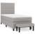 Pat box spring cu saltea, gri deschis, 90x200 cm, textil GartenMobel Dekor