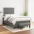 Pat box spring cu saltea, gri închis, 120x200 cm, textil GartenMobel Dekor