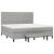 Pat box spring cu saltea, gri deschis, 200x200 cm, textil GartenMobel Dekor