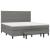 Pat box spring cu saltea, gri închis, 200x200 cm, textil GartenMobel Dekor