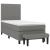 Pat box spring cu saltea, gri închis, 80x200 cm, textil GartenMobel Dekor
