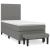Pat box spring cu saltea, gri închis, 90x190 cm, textil GartenMobel Dekor