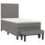 Pat box spring cu saltea, gri închis, 90x190 cm, textil GartenMobel Dekor