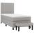 Pat box spring cu saltea, gri deschis, 90x200 cm, textil GartenMobel Dekor