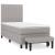 Pat box spring cu saltea, gri deschis, 90x200 cm, textil GartenMobel Dekor