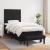 Pat box spring cu saltea, negru, 100x200 cm, textil GartenMobel Dekor