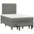 Pat box spring cu saltea, gri închis, 120x200 cm, textil GartenMobel Dekor