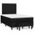 Pat box spring cu saltea, negru, 120x200 cm, textil GartenMobel Dekor