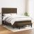 Pat continental cu saltea, maro închis, 140x200 cm, textil GartenMobel Dekor