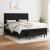 Pat box spring cu saltea, negru, 160x200 cm, textil GartenMobel Dekor