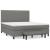 Pat box spring cu saltea, gri închis, 180x200 cm, textil GartenMobel Dekor