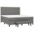 Pat box spring cu saltea, gri închis, 180x200 cm, textil GartenMobel Dekor