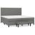 Pat box spring cu saltea, gri închis, 200x200 cm, textil GartenMobel Dekor
