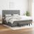 Pat box spring cu saltea, gri închis, 200x200 cm, textil GartenMobel Dekor