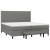 Pat box spring cu saltea, gri închis, 200x200 cm, textil GartenMobel Dekor