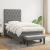 Pat box spring cu saltea, gri închis, 80x200 cm, textil GartenMobel Dekor