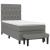 Pat box spring cu saltea, gri închis, 80x200 cm, textil GartenMobel Dekor